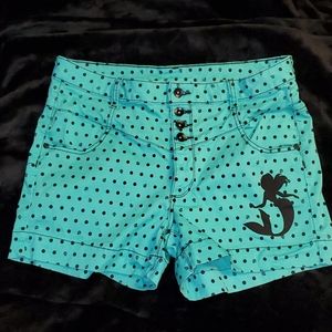 *DISNEY* Button Up Little Mermaid Shorts / size 15